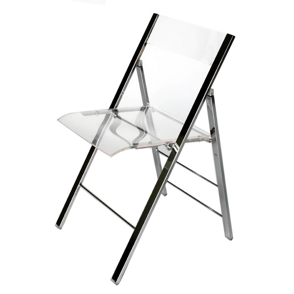 Baxton Studio Acrylic Foldable Chair, PK2 A-2074